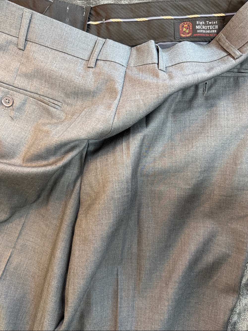Men's Gray Flat Front Dress Shorts -